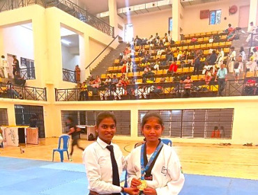 Tanvi Dhananand of grade 6th won one gold medal and two silver medals at sai cup Open State Level Taekwondo Championship, held at Bangalore ,Karnataka 