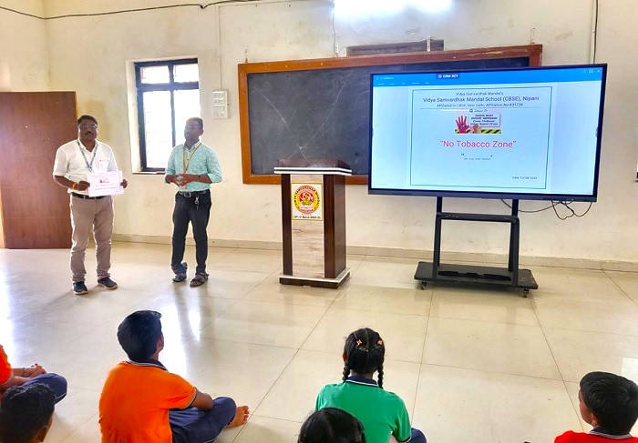 No Tobacco Campaign was conducted for our students for the standard from VIII to X 
